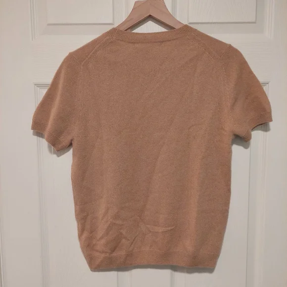 NWT! Quince 100% Mongolian Cashmere  Oatmeal Tee!  Sz. L ! (F2) - Picture 10 of 10